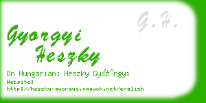 gyorgyi heszky business card